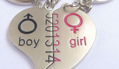 五金情侶鑰匙扣